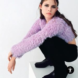 SOLD - ZARA Feather Effect Sweatshirt